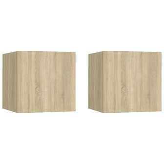 Nachtkastjes 2 st 30,5x30x30 cm spaanplaat sonoma eikenkleurig 8720286579770 1