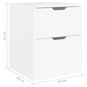 Nachtkastjes 2 st 40x40x50 cm bewerkt hout wit 8720286343227 7