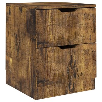 Nachtkastjes 2 st 40x40x50 cm bewerkt hout gerookt eikenkleurig 8720286343388 3