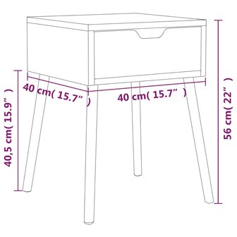 Nachtkastjes 2 st 40x40x56 cm bewerkt hout grijs 8720286343982 10