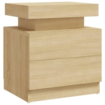 Nachtkastje 45x35x52 cm bewerkt hout sonoma eikenkleurig 8720286344507 2