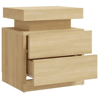 Nachtkastje 45x35x52 cm bewerkt hout sonoma eikenkleurig 8720286344507 6