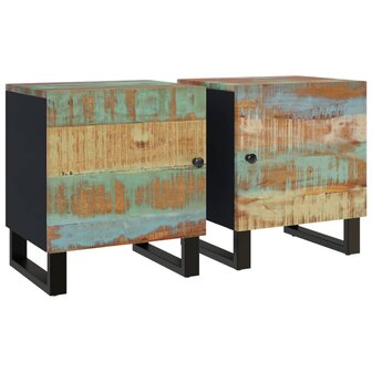 Nachtkastjes 2 st 40x33x46 cm massief gerecycled hout 8720287124245 2