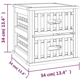 Nachtkastjes 2 st 34x34x34 cm massief walnotenhout 8720287220275 9