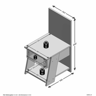 FMD Nachtkastje met 1 lade 34,2x39x69 cm zandeikenkleurig 4029494119025 6