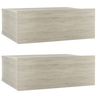 Nachtkastjes 2 st 40x30x15 cm bewerkt hout sonoma eikenkleurig 8719883674742 2