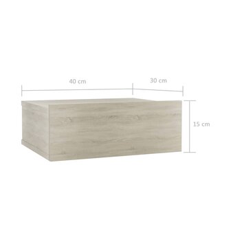 Nachtkastjes 2 st 40x30x15 cm bewerkt hout sonoma eikenkleurig 8719883674742 7