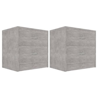 Nachtkastjes 2 st 40x30x40 cm bewerkt hout betongrijs 8719883816395 2