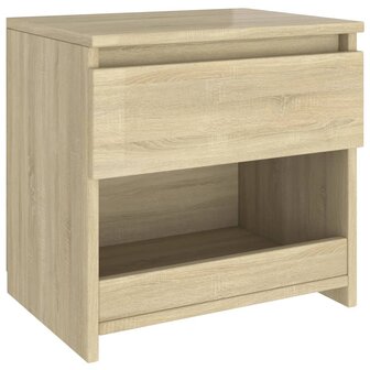 Nachtkastje 40x30x39 cm bewerkt hout sonoma eikenkleurig 8720286352953 2