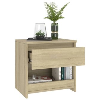 Nachtkastjes 2 st 40x30x39 cm bewerkt hout sonoma eikenkleurig 8720286352960 3