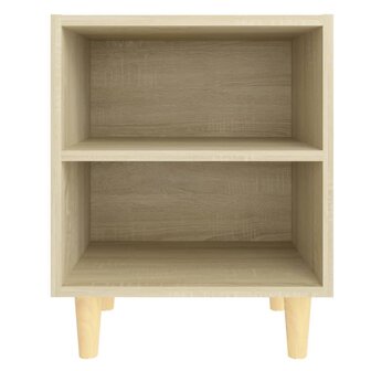 Nachtkastjes 2 st met houten poten 40x30x50 cm sonoma eiken 8720286355954 5