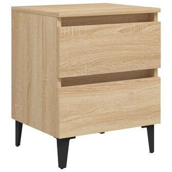 Nachtkastjes 2 st 40x35x50 cm bewerkt hout sonoma eikenkleurig 8720286356852 3