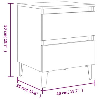 Nachtkastjes 2 st 40x35x50 cm bewerkt hout sonoma eikenkleurig 8720286356852 10