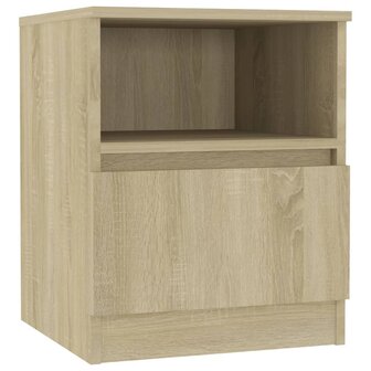 Nachtkastjes 2 st 40x40x50 cm bewerkt hout sonoma eikenkleurig 8720286557693 3