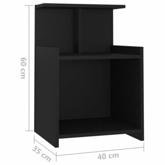 Nachtkastjes 2 st 40x35x60 cm bewerkt hout zwart 8720286557839 7