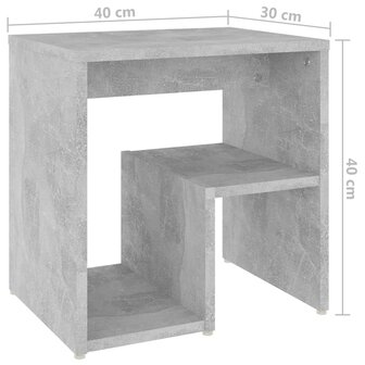 Nachtkastjes 2 st 40x30x40 cm bewerkt hout betongrijs 8720286558430 8