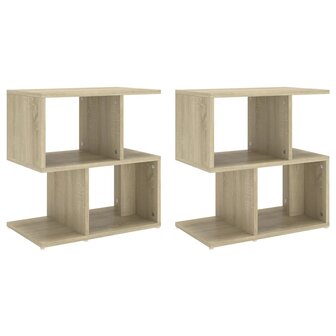 Nachtkastjes 2 st 50x30x51,5 cm bewerkt hout sonoma eikenkleur 8720286558775 2