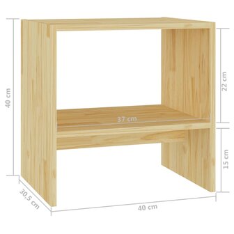 Nachtkastjes 2 st 40x30,5x40 cm massief grenenhout 8720286607541 8