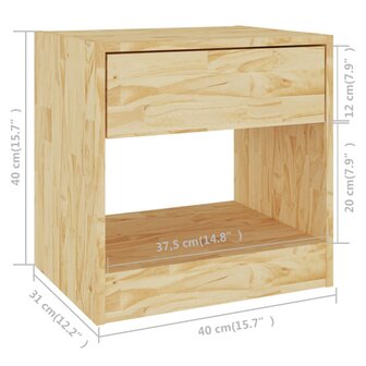 Nachtkastje 40x31x40 cm massief grenenhout 8720286607633 7