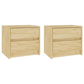 Nachtkastjes 2 st 40x30,5x35,5 cm massief grenenhout 8720286607749 2