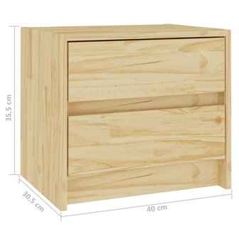 Nachtkastjes 2 st 40x30,5x35,5 cm massief grenenhout 8720286607749 7