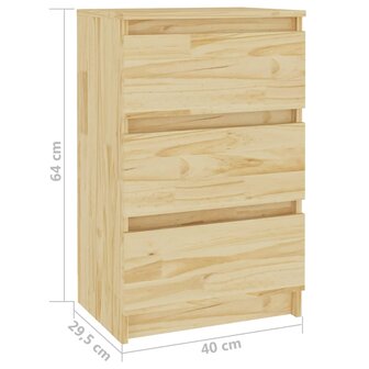 Nachtkastjes 2 st 40x29,5x64 cm massief grenenhout 8720286607848 7