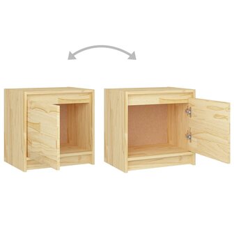 Nachtkastjes 2 st 40x30,5x40 cm massief grenenhout 8720286608142 8