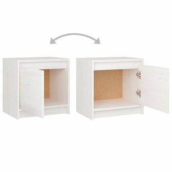 Nachtkastjes 2 st 40x30,5x40 cm massief grenenhout wit 8720286608166 8