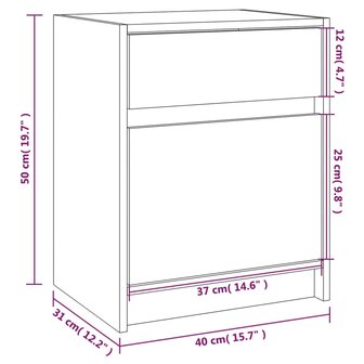 Nachtkastje 40x31x50 cm massief grenenhout 8720286608234 11