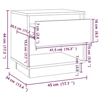 Nachtkastjes 2 st 45x34x44 cm spaanplaat betongrijs 8720286834565 9