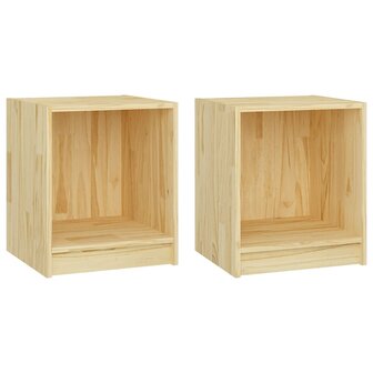 Nachtkastjes 2 st 35,5x33,5x41,5 cm massief grenenhout 8720286772492 2