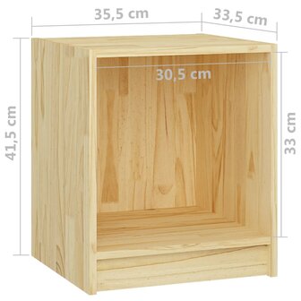 Nachtkastjes 2 st 35,5x33,5x41,5 cm massief grenenhout 8720286772492 9