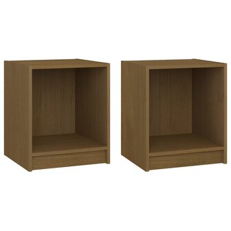 Nachtkastjes 2st 35,5x33,5x41,5 cm grenenhout honingbruin 8720286772553 2