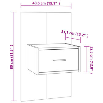 Nachtkastje wandgemonteerd sonoma eikenkleurig 8720286964125 8