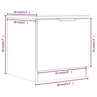 Nachtkastje 40x39x40 cm sonoma eikenkleurig 8720286965085 9