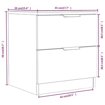 Nachtkastjes 2 st bewerkt hout zwart 8720286965191 10