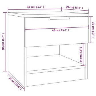 Nachtkastje bewerkt hout wit 8720286965405 7