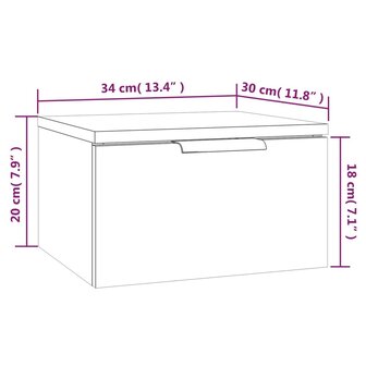 Nachtkastje wandgemonteerd 34x30x20 cm sonoma eikenkleurig 8720287079415 10