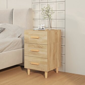 Nachtkastje 40x40x66 cm bewerkt hout sonoma eikenkleurig 8720286972076 3