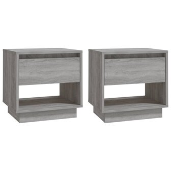 Nachtkastjes 2 st 45x34x44 cm spaanplaat grijs sonoma eiken 8720286836682 2