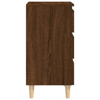 Nachtkastje met houten poten 40x35x69 cm bruineikenkleurig 8720286854877 6