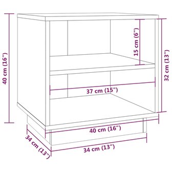 Nachtkastje 40x35x40 cm massief grenenhout 8720286840221 8