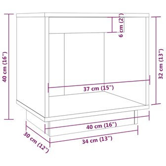 Nachtkastje 2 st 40x30x40 cm massief grenenhout 8720286841624 8