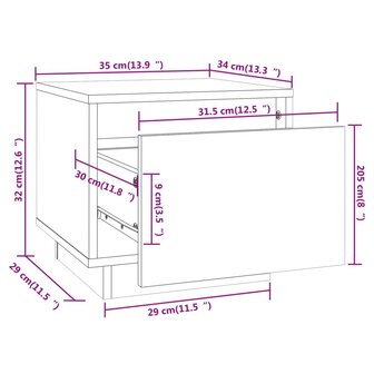 Nachtkastjes 2 st 35x34x32 cm massief grenenhout 8720286842225 10