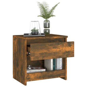 Nachtkastjes 2 st 40x30x39 cm bewerkt hout gerookt eikenkleurig 8720286931950 3