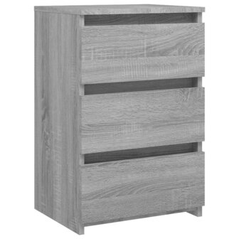 Nachtkastje 40x35x62,5 cm bewerkt hout grijs sonoma eikenkleur 8720286932353 2