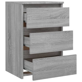 Nachtkastje 40x35x62,5 cm bewerkt hout grijs sonoma eikenkleur 8720286932353 5