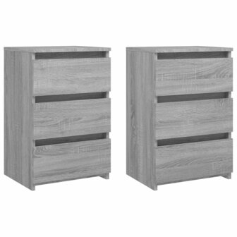 Nachtkastjes 2 st 40x35x62,5 cm bewerkt hout grijs sonoma eiken 8720286932360 2