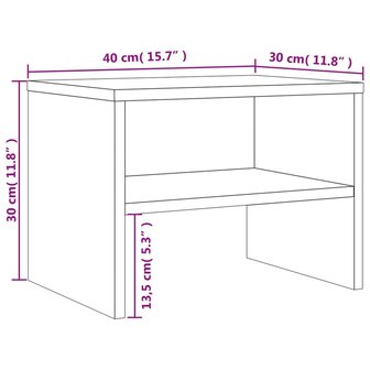 Nachtkastjes 2 st 40x30x30 cm bewerkt hout gerookt eikenkleurig 8720286975008 10