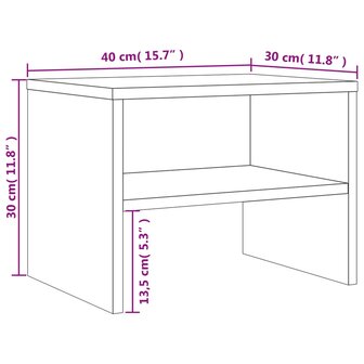 Nachtkastjes 2 st 40x30x30 cm bewerkt hout grijs sonoma eiken 8720286975022 10